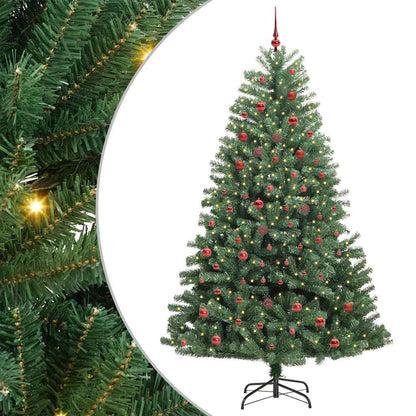 Albero di Natale Artificiale con Rami Pieghevoli Verde 210 cm