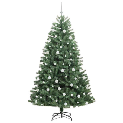 Albero di Natale Artificiale con Rami Pieghevoli Verde 210 cm