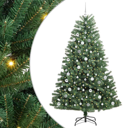 Albero di Natale Artificiale con Rami Pieghevoli Verde 210 cm