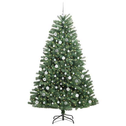 Albero di Natale Artificiale con Rami Pieghevoli Verde 210 cm
