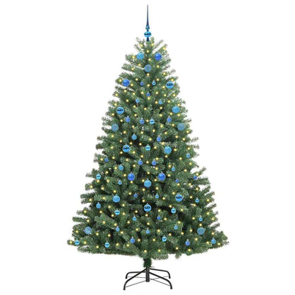Albero di Natale Artificiale con Rami Pieghevoli Verde 210 cm