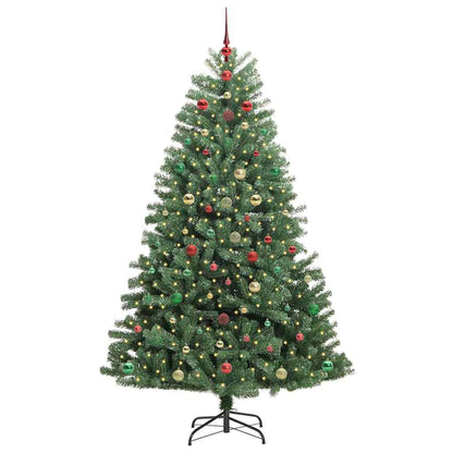 Albero di Natale Artificiale con Rami Pieghevoli Verde 210 cm