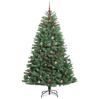 Albero di Natale Artificiale con Rami Pieghevoli Verde 210 cm