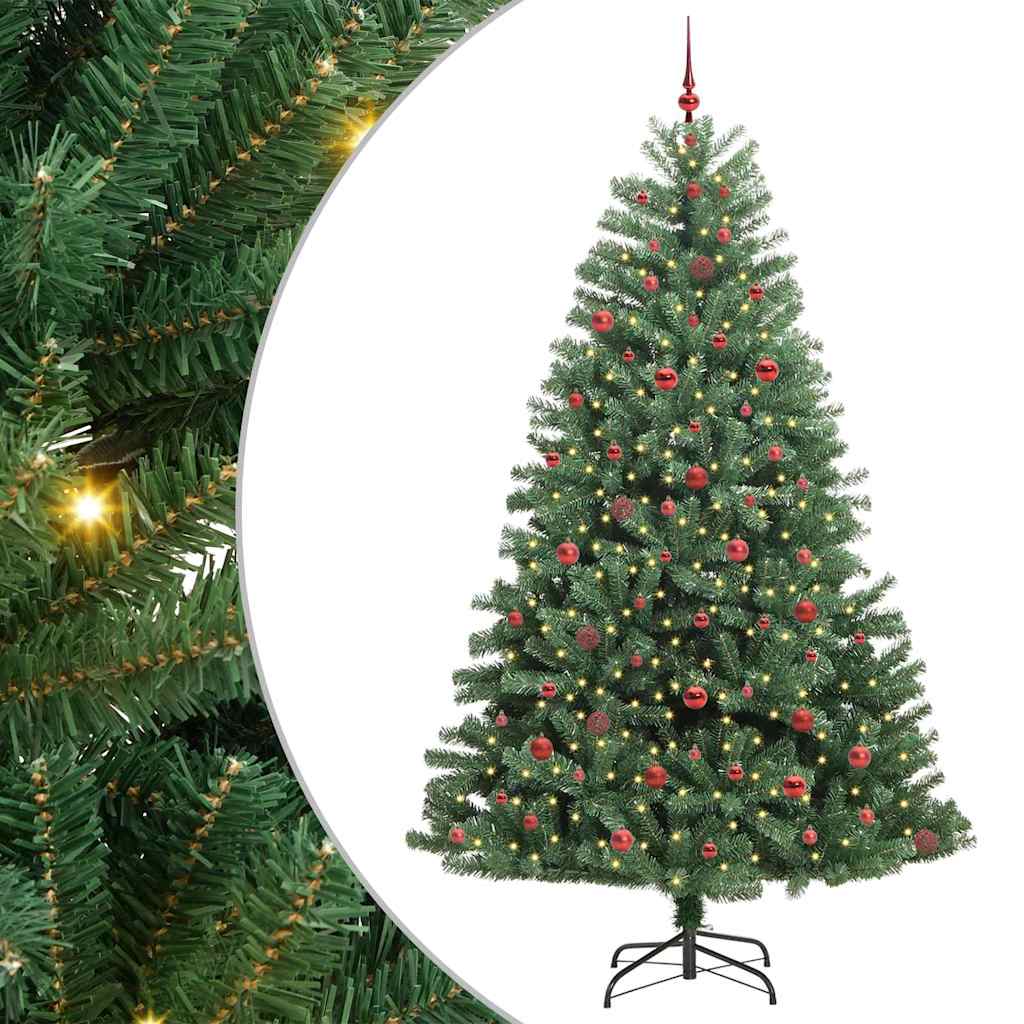 Albero di Natale Artificiale con Rami Pieghevoli Verde 240 cm
