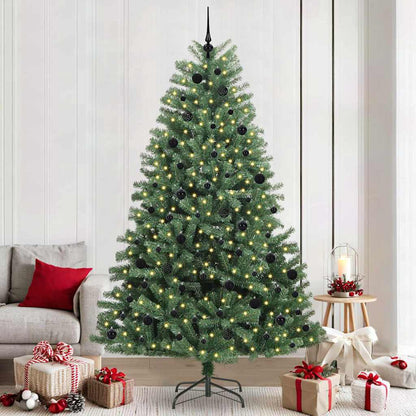Albero di Natale Artificiale con Rami Pieghevoli Verde 240 cm