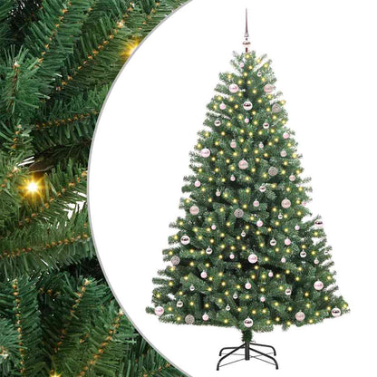 Albero di Natale Artificiale con Rami Pieghevoli Verde 240 cm