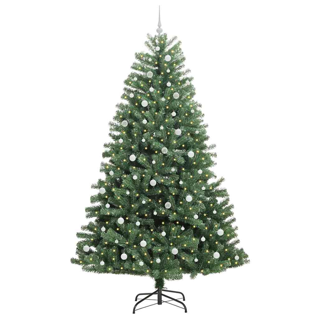 Albero di Natale Artificiale con Rami Pieghevoli Verde 240 cm