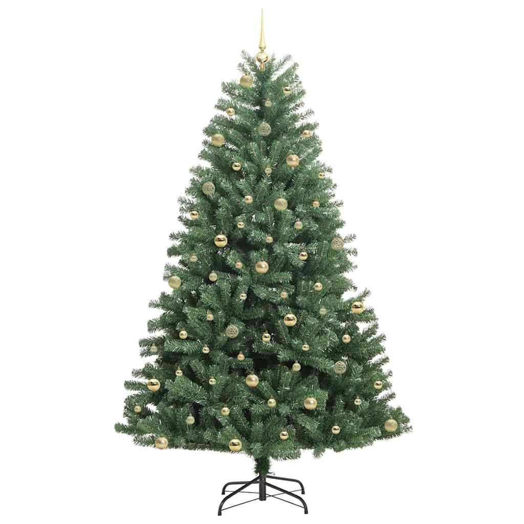 Albero di Natale Artificiale con Rami Pieghevoli Verde 240 cm