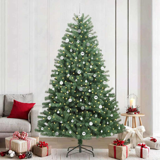 Albero di Natale Artificiale con Rami Pieghevoli Verde 240 cm