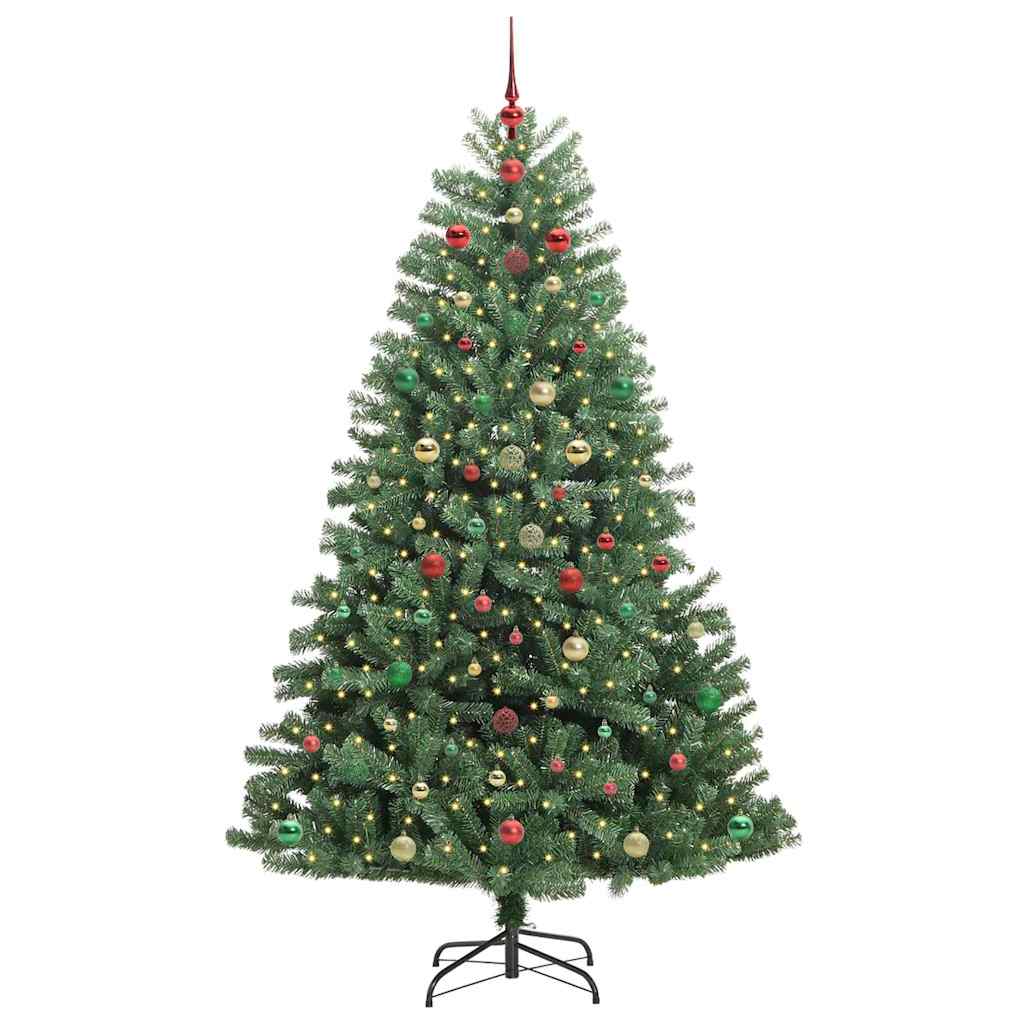 Albero di Natale Artificiale con Rami Pieghevoli Verde 240 cm