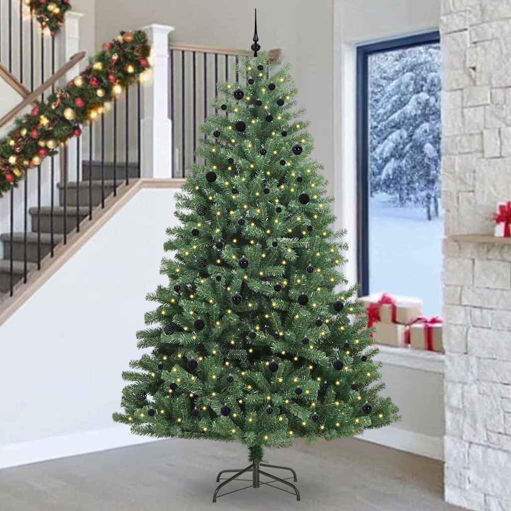 Albero di Natale Artificiale con Rami Pieghevoli Verde 270 cm