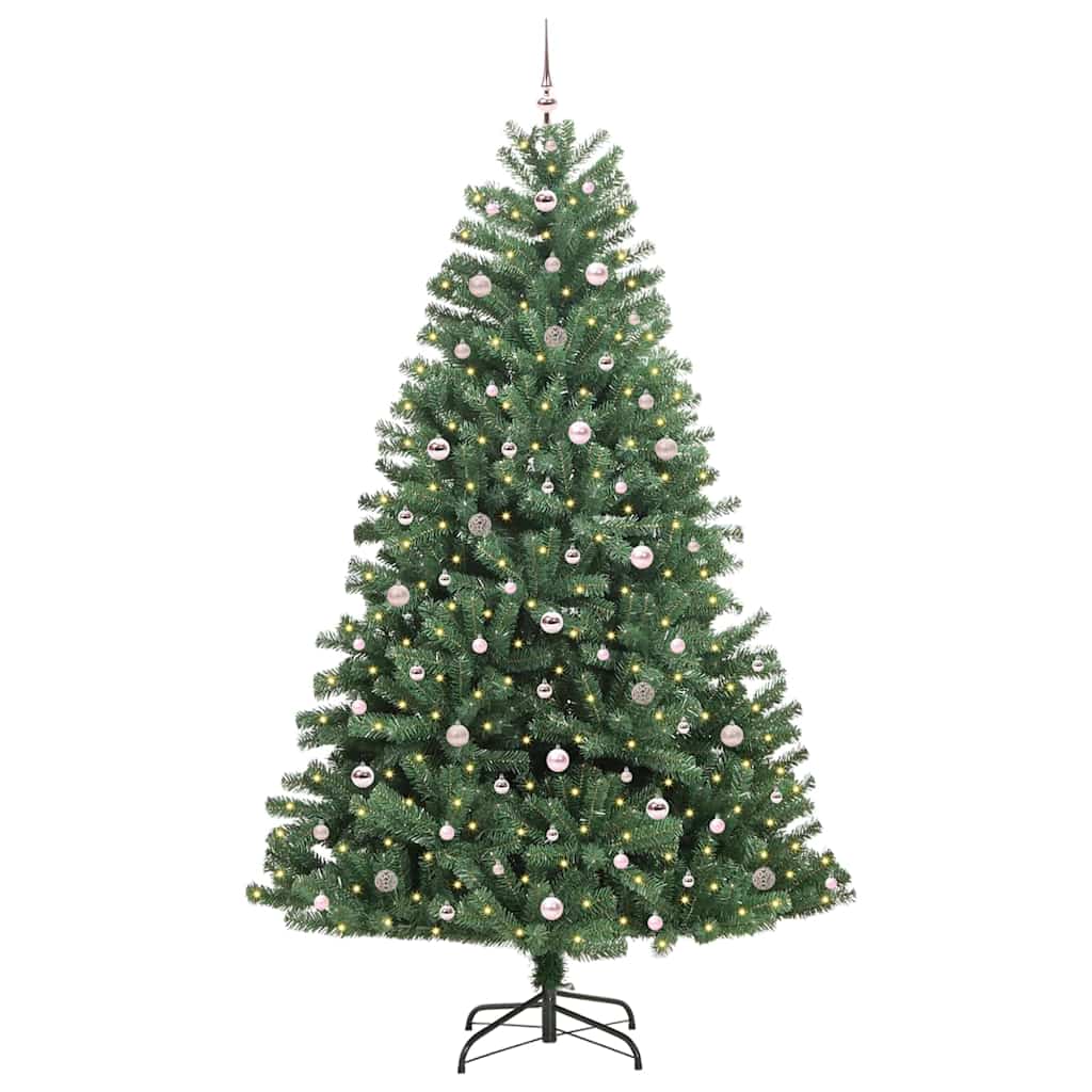 Albero di Natale Artificiale con Rami Pieghevoli Verde 270 cm