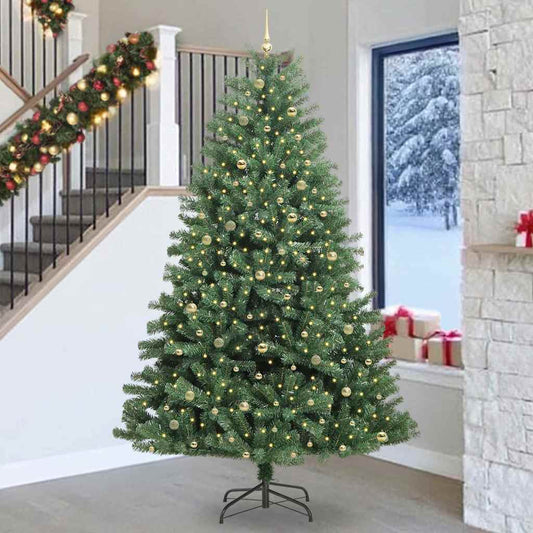 Albero di Natale Artificiale con Rami Pieghevoli Verde 270 cm