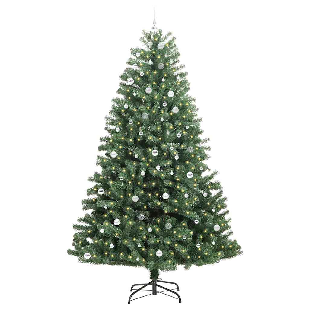 Albero di Natale Artificiale con Rami Pieghevoli Verde 270 cm