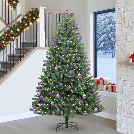 Albero di Natale Artificiale con Rami Pieghevoli Verde 270 cm