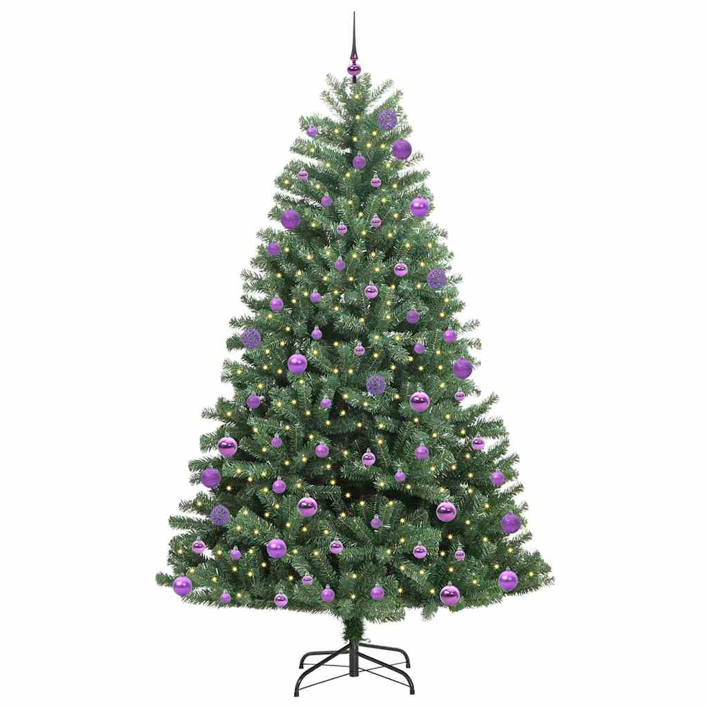 Albero di Natale Artificiale con Rami Pieghevoli Verde 270 cm