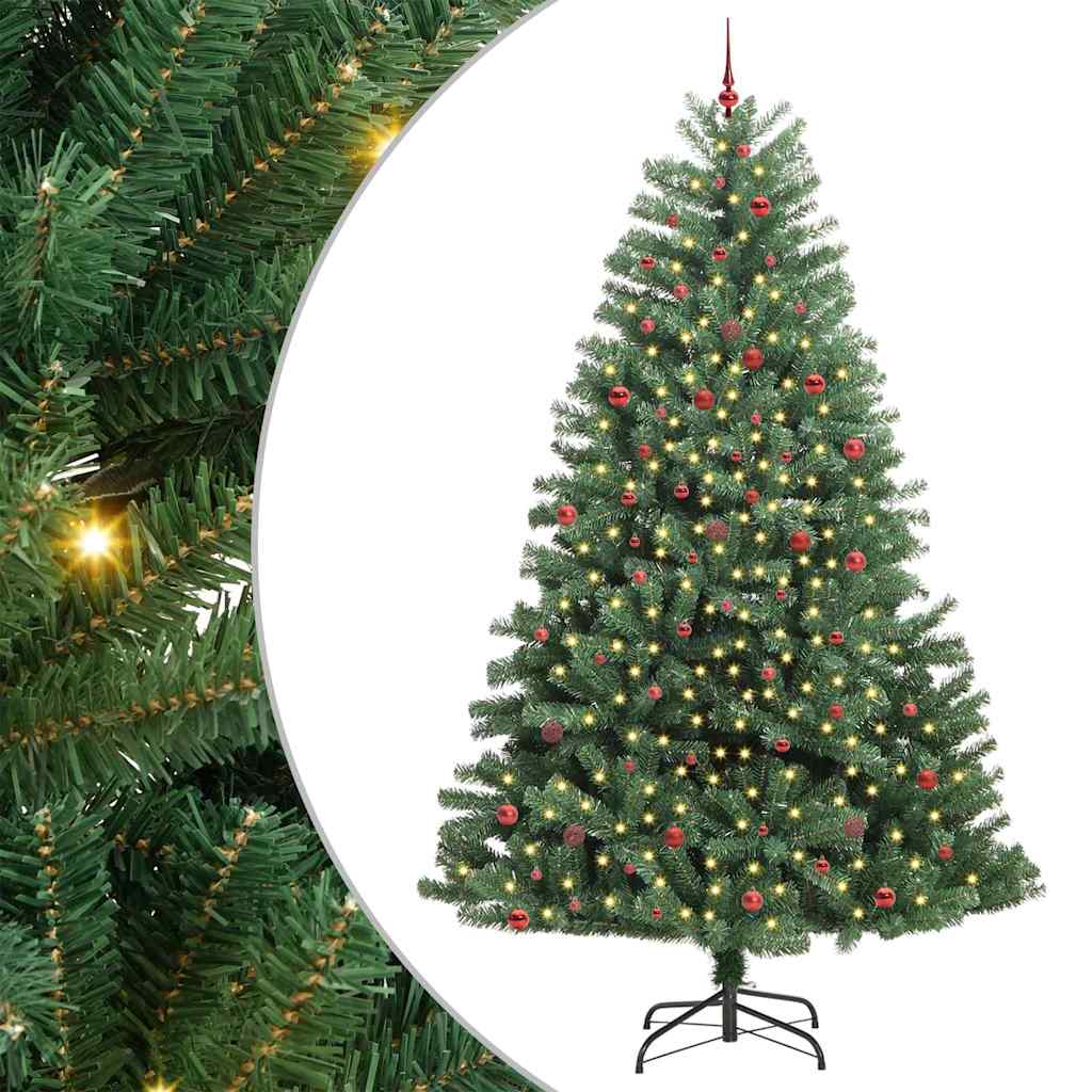 Albero di Natale Artificiale con Rami Pieghevoli Verde 300 cm