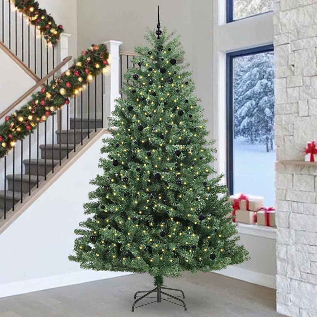 Albero di Natale Artificiale con Rami Pieghevoli Verde 300 cm