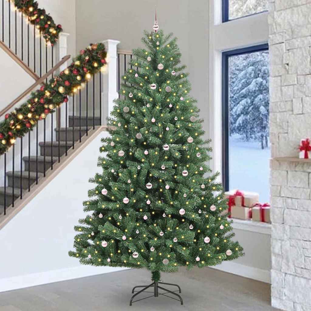 Albero di Natale Artificiale con Rami Pieghevoli Verde 300 cm