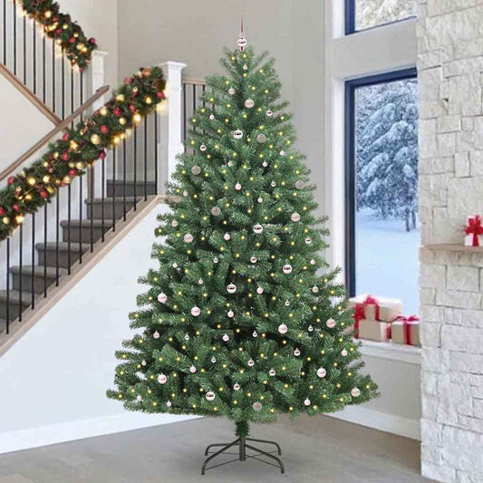 Albero di Natale Artificiale con Rami Pieghevoli Verde 300 cm