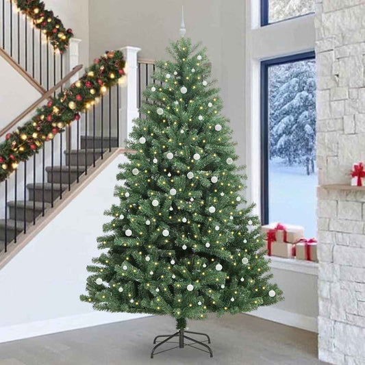 Albero di Natale Artificiale con Rami Pieghevoli Verde 300 cm