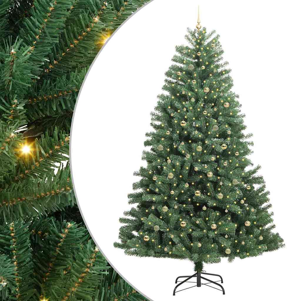 Albero di Natale Artificiale con Rami Pieghevoli Verde 300 cm