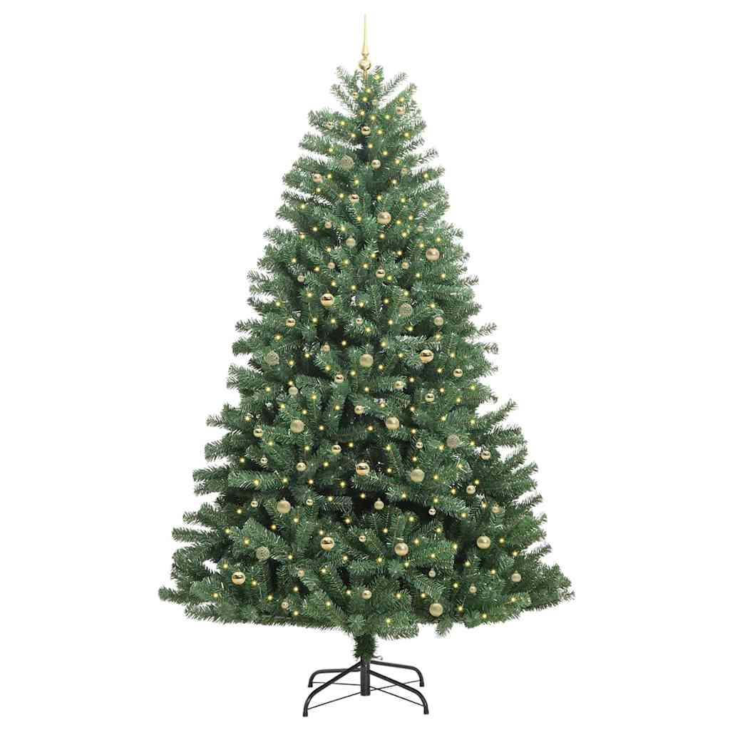 Albero di Natale Artificiale con Rami Pieghevoli Verde 300 cm