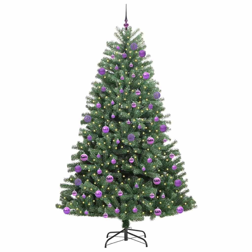 Albero di Natale Artificiale con Rami Pieghevoli Verde 300 cm