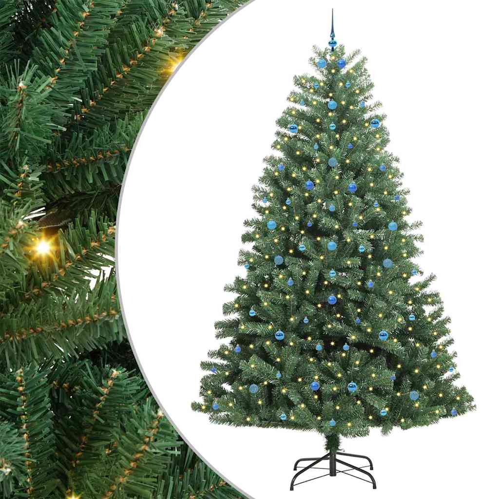 Albero di Natale Artificiale con Rami Pieghevoli Verde 300 cm