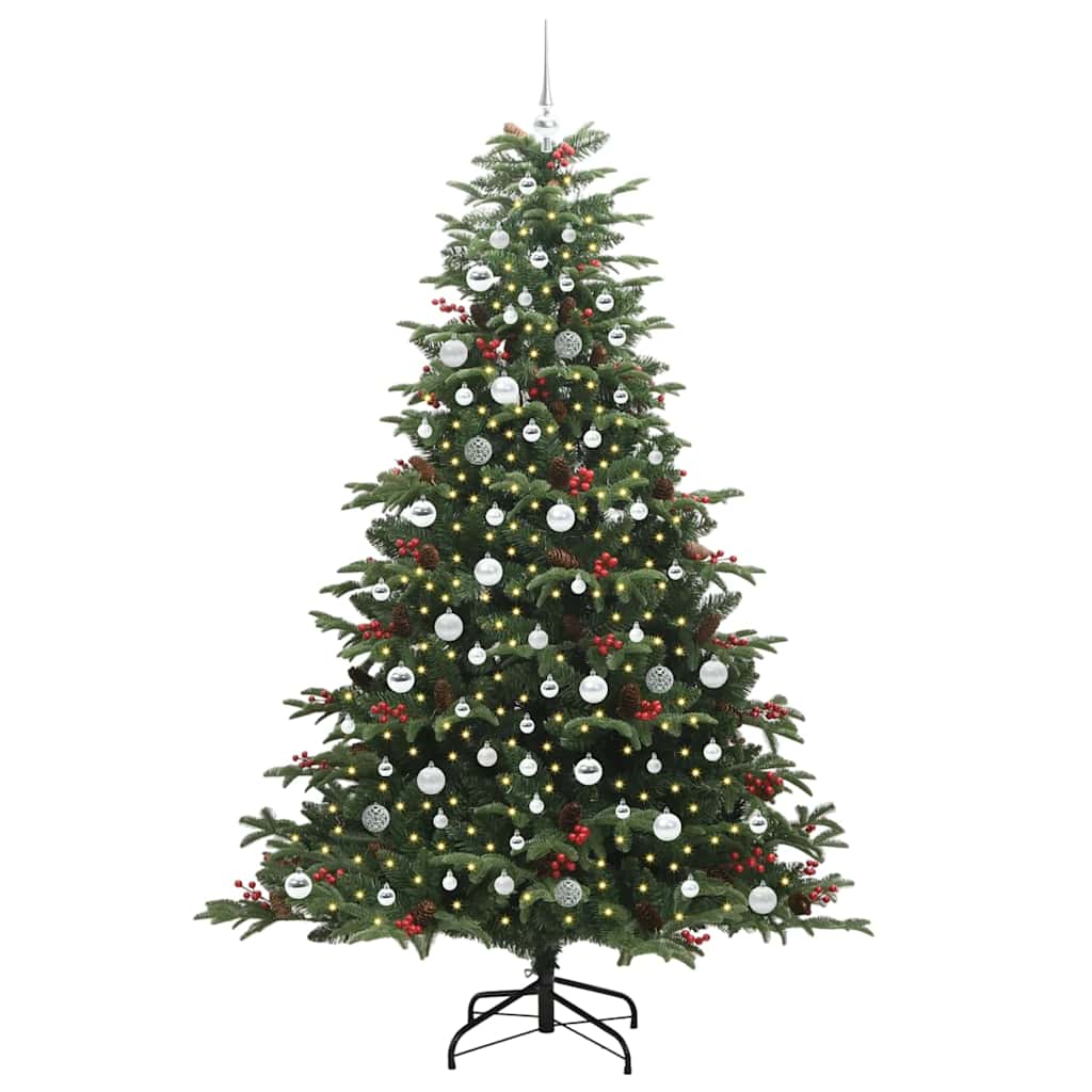 Albero di Natale artificiale con 300 LED Verde 210 cm
