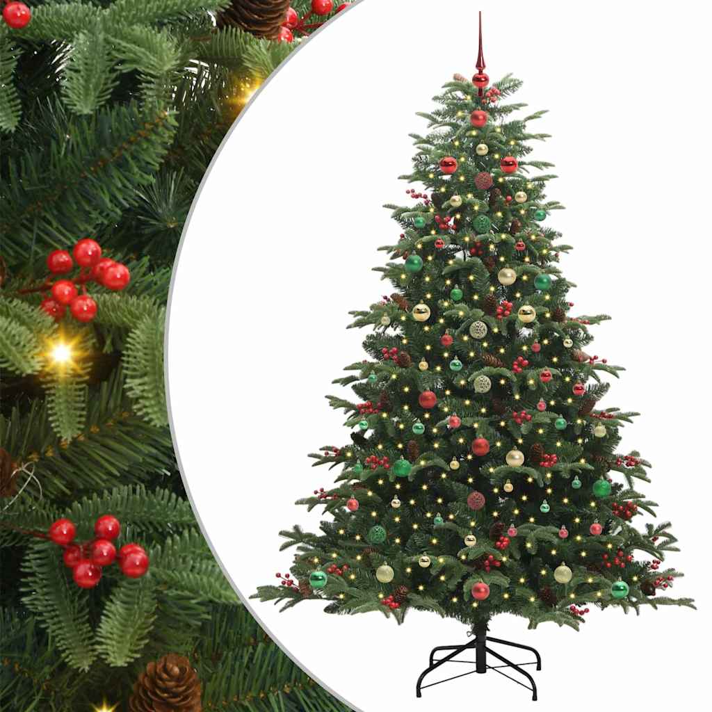 Albero di Natale artificiale con 300 LED Verde 210 cm
