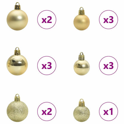 Albero di Natale Artificiale con Rami Pieghevoli 120 cm