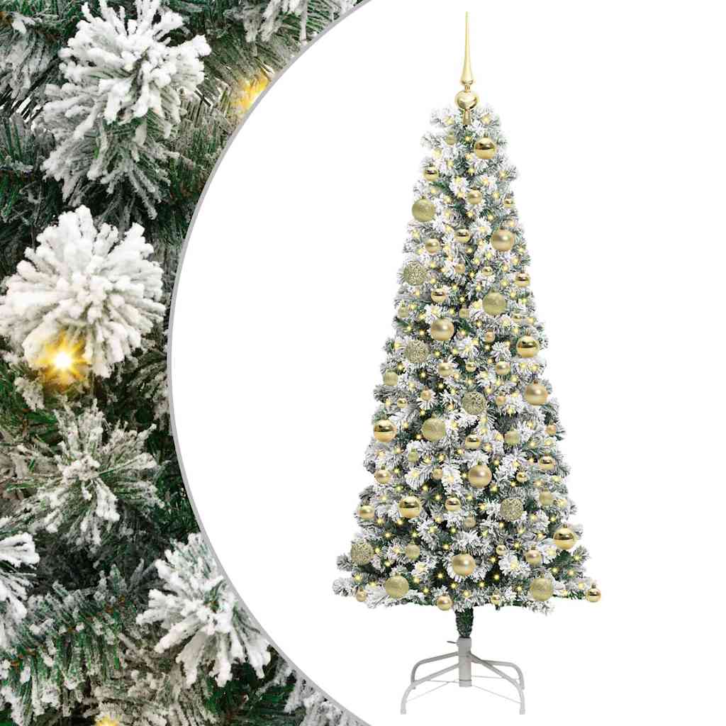 Albero di Natale Artificiale con Rami Pieghevoli 180 cm