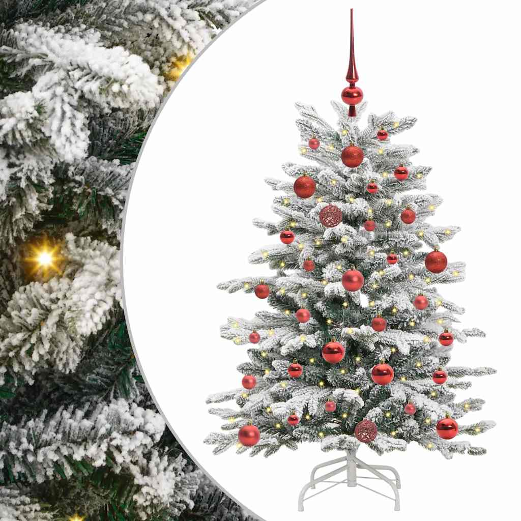 Albero di Natale Artificiale con Rami Pieghevoli Bianco 120 cm