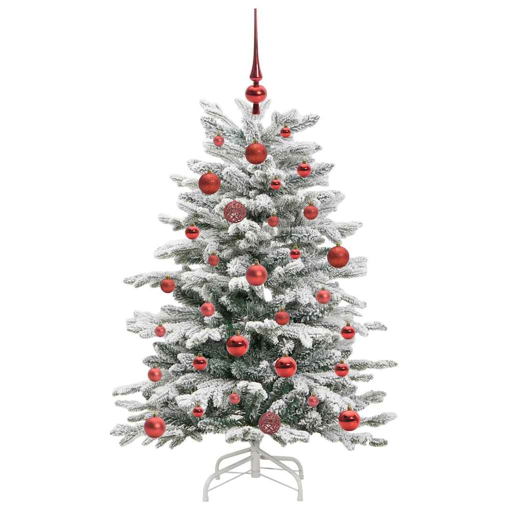 Albero di Natale Artificiale con Rami Pieghevoli Bianco 120 cm