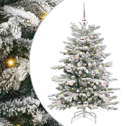 Albero di Natale Artificiale con Rami Pieghevoli Bianco 120 cm