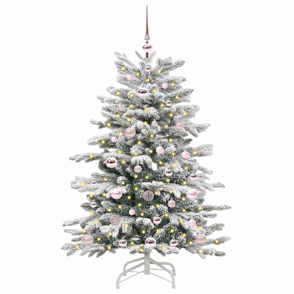 Albero di Natale Artificiale con Rami Pieghevoli Bianco 120 cm