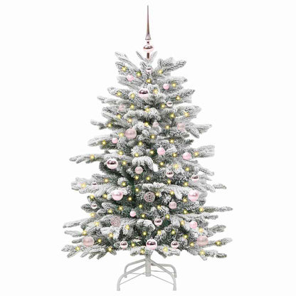 Albero di Natale Artificiale con Rami Pieghevoli Bianco 120 cm