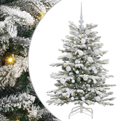 Albero di Natale Artificiale con Rami Pieghevoli Bianco 120 cm