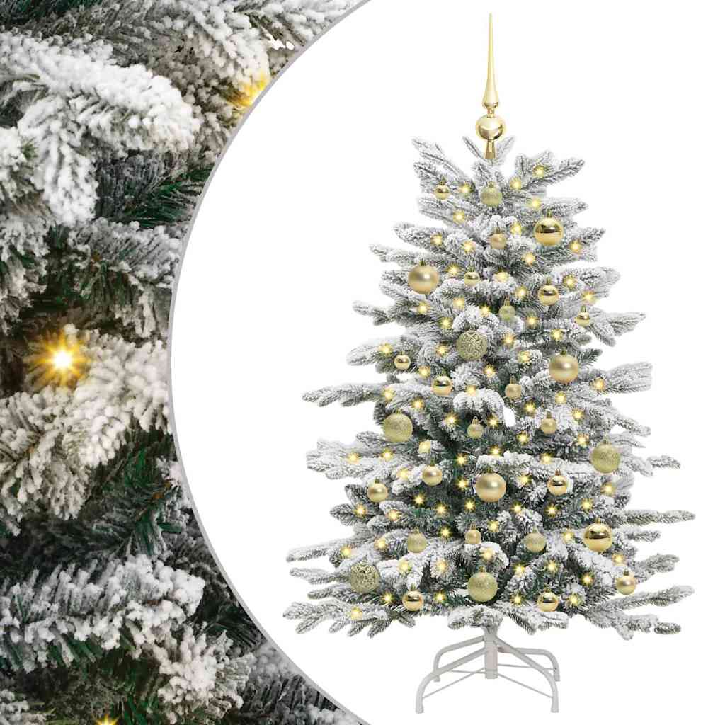 Albero di Natale Artificiale con Rami Pieghevoli Bianco 120 cm