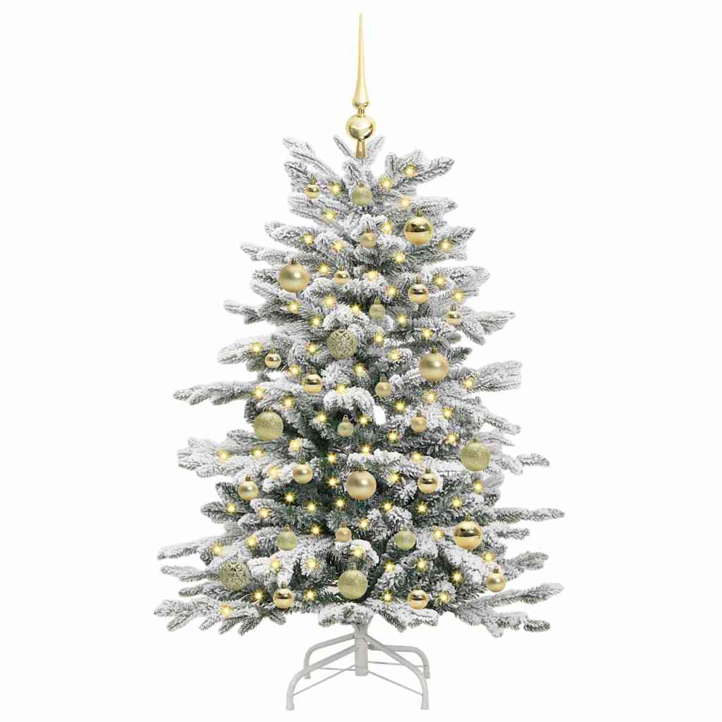 Albero di Natale Artificiale con Rami Pieghevoli Bianco 120 cm