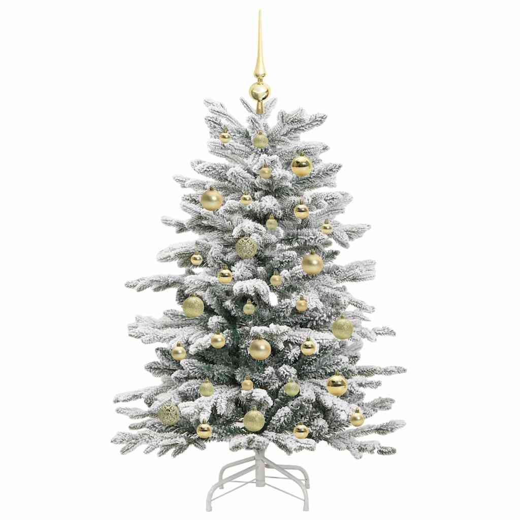 Albero di Natale Artificiale con Rami Pieghevoli Bianco 120 cm