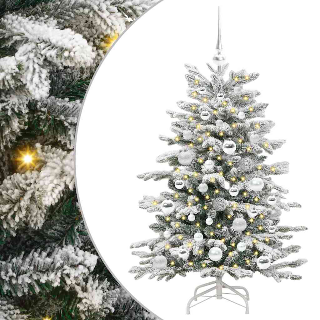 Albero di Natale Artificiale con Rami Pieghevoli Bianco 120 cm