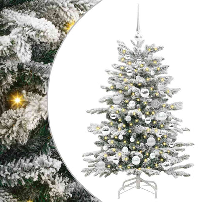 Albero di Natale Artificiale con Rami Pieghevoli Bianco 120 cm