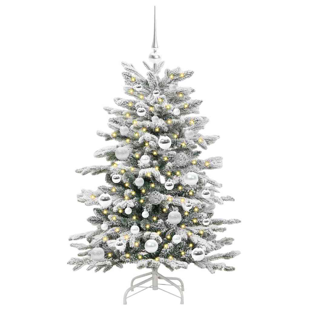 Albero di Natale Artificiale con Rami Pieghevoli Bianco 120 cm