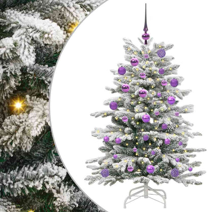 Albero di Natale Artificiale con Rami Pieghevoli Bianco 120 cm