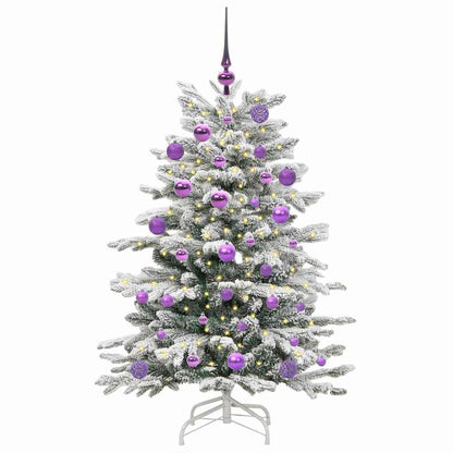 Albero di Natale Artificiale con Rami Pieghevoli Bianco 120 cm