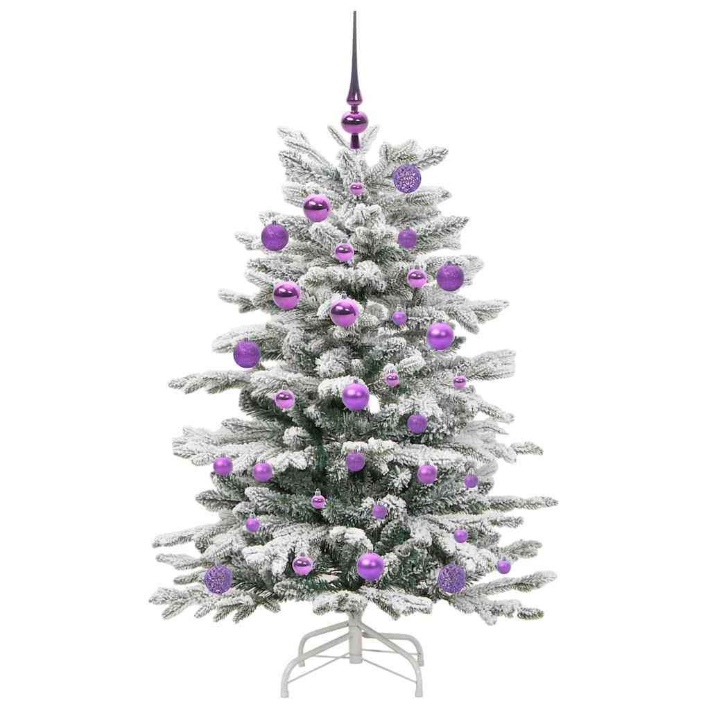 Albero di Natale Artificiale con Rami Pieghevoli Bianco 120 cm