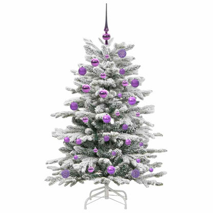 Albero di Natale Artificiale con Rami Pieghevoli Bianco 120 cm