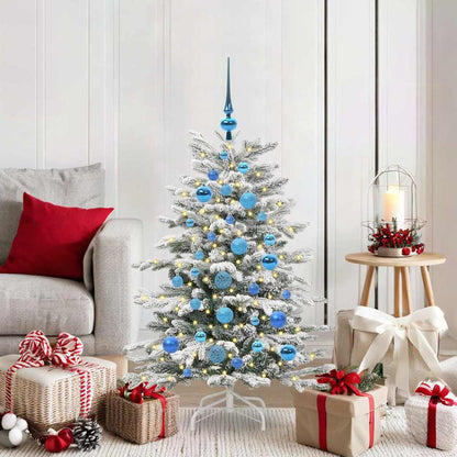 Albero di Natale Artificiale con Rami Pieghevoli Bianco 120 cm